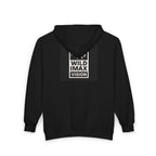 Leopard Heart Zip Hoodie — Black