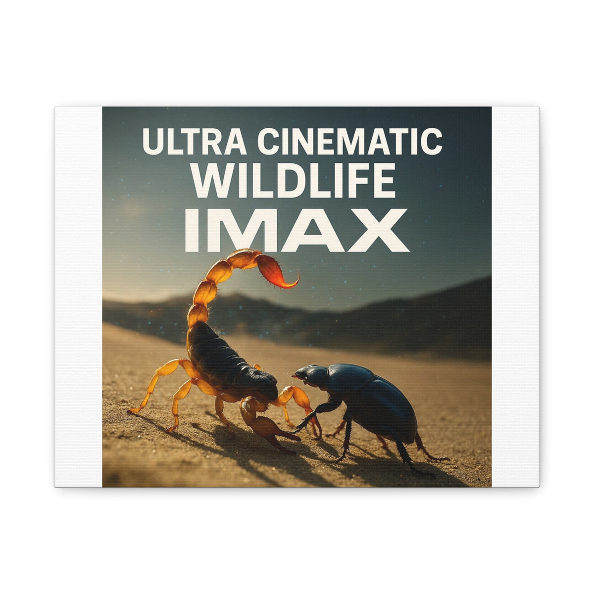Scorpion & Beetle Matte Canvas Print