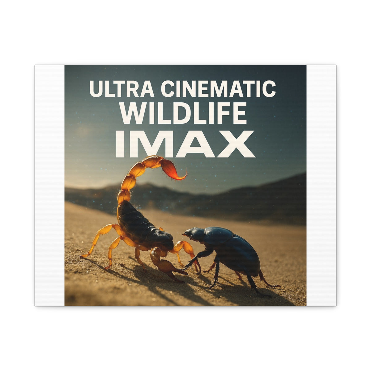 Scorpion & Beetle Matte Canvas Print